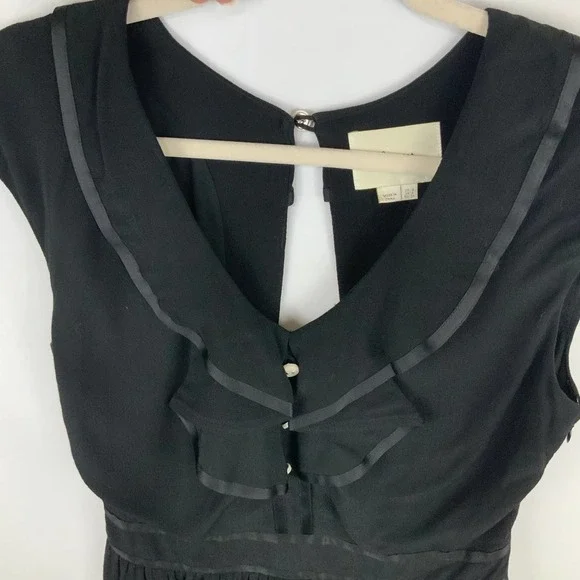 Anthropologie Elevenses Lexa Ruffle Romper Size 4 - Picture 7 of 9